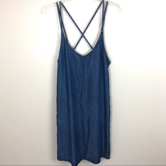 Love Stitch Dresses & Skirts - Love Stitch chambray denim dress sleeveless